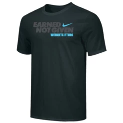 Nike Men's Weightlifting Earned Not Given Tee - Black/Grey/Blue