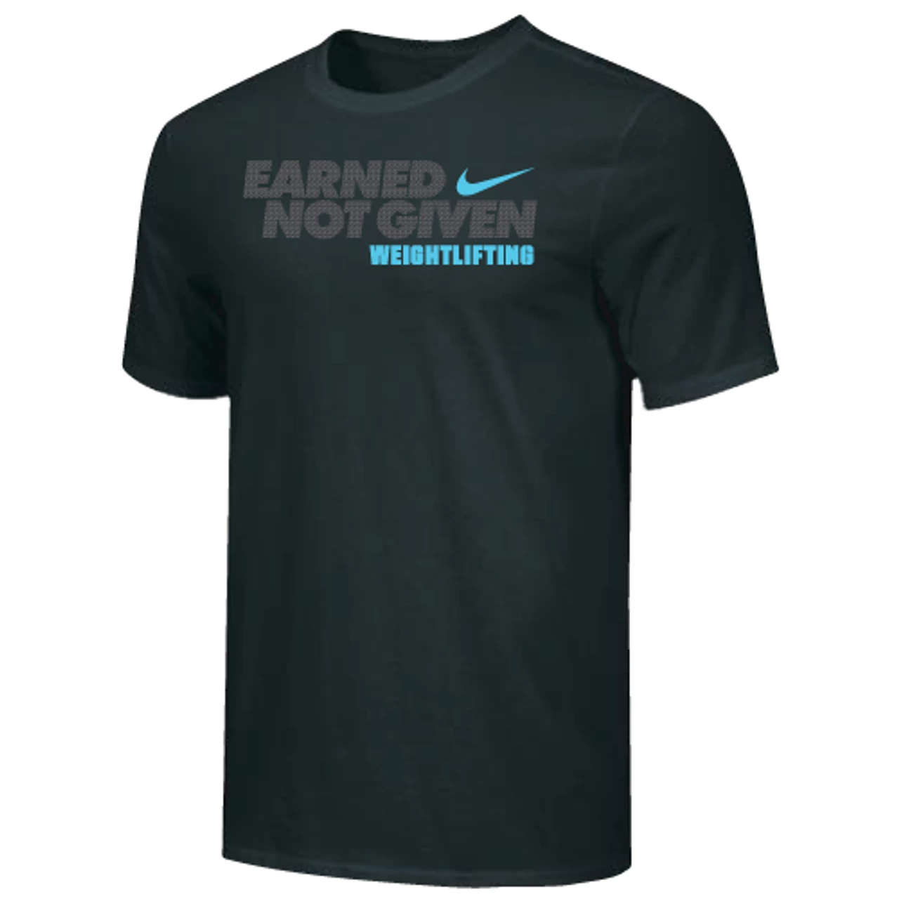 Nike Men's Weightlifting Earned Not Given Tee - Black/Grey/Blue