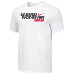 Nike Men's Wrestling Earned Not Given Tee - White/Black/Red