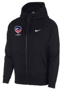Nike Youth USA Fencing Club Fleece Full Zip Hoodie - Black