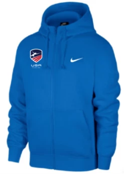 Nike Men's USA Fencing Club Fleece Full Zip Hoodie - Royal