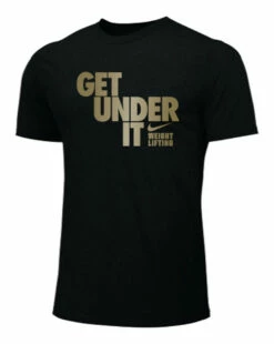 Nike Women's Weightlifting Get Under It Tee - Black/Gold