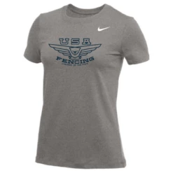 Nike Women's USA Fencing Legends Of The Piste Tee - Grey/Navy