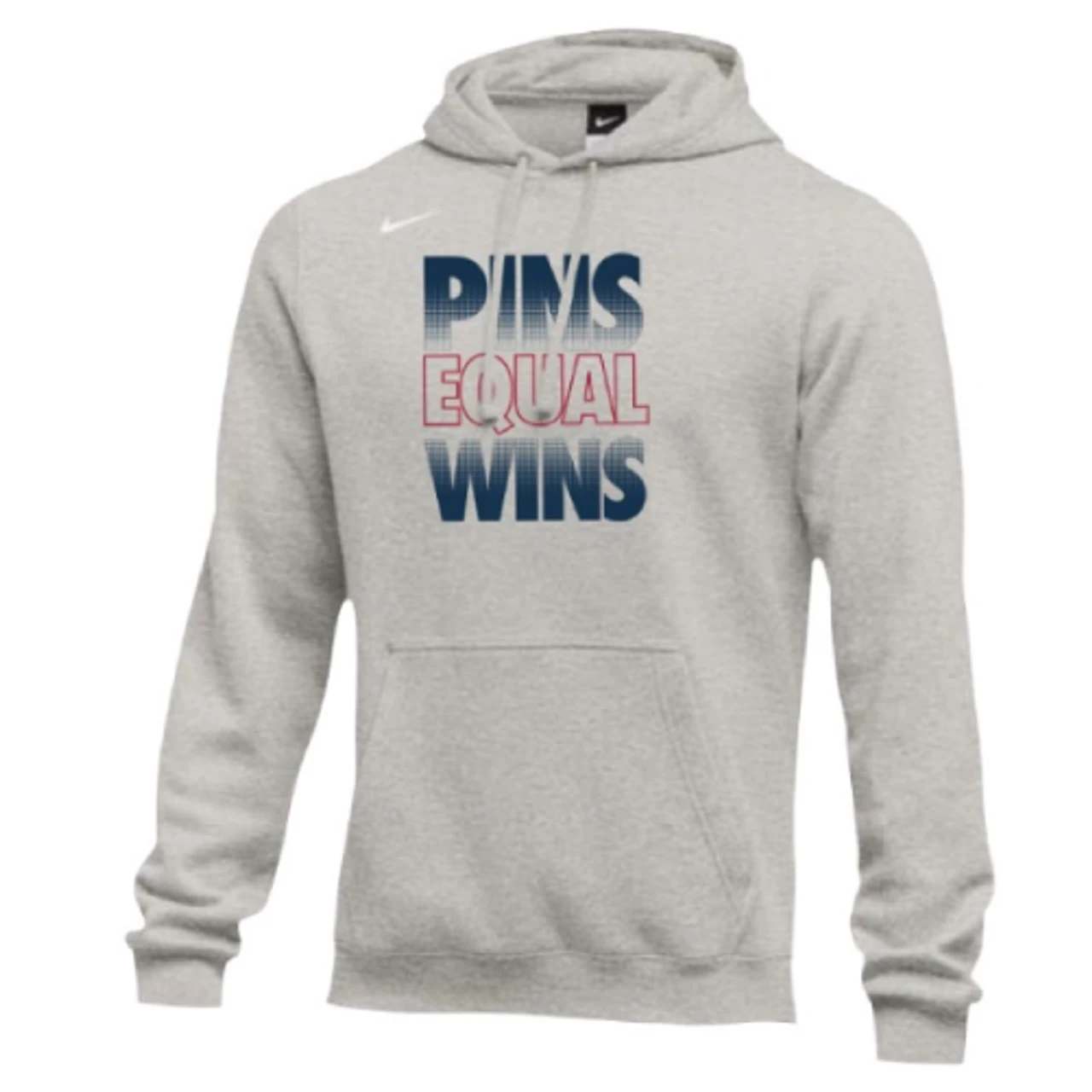 Nike Men's Wrestling Club Fleece Hoodie - Grey/Red/Blue