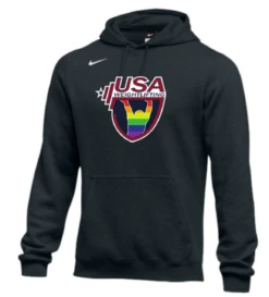 Nike Men's USA Weightlifting Pride Fleece Pullover Hoodie - Black