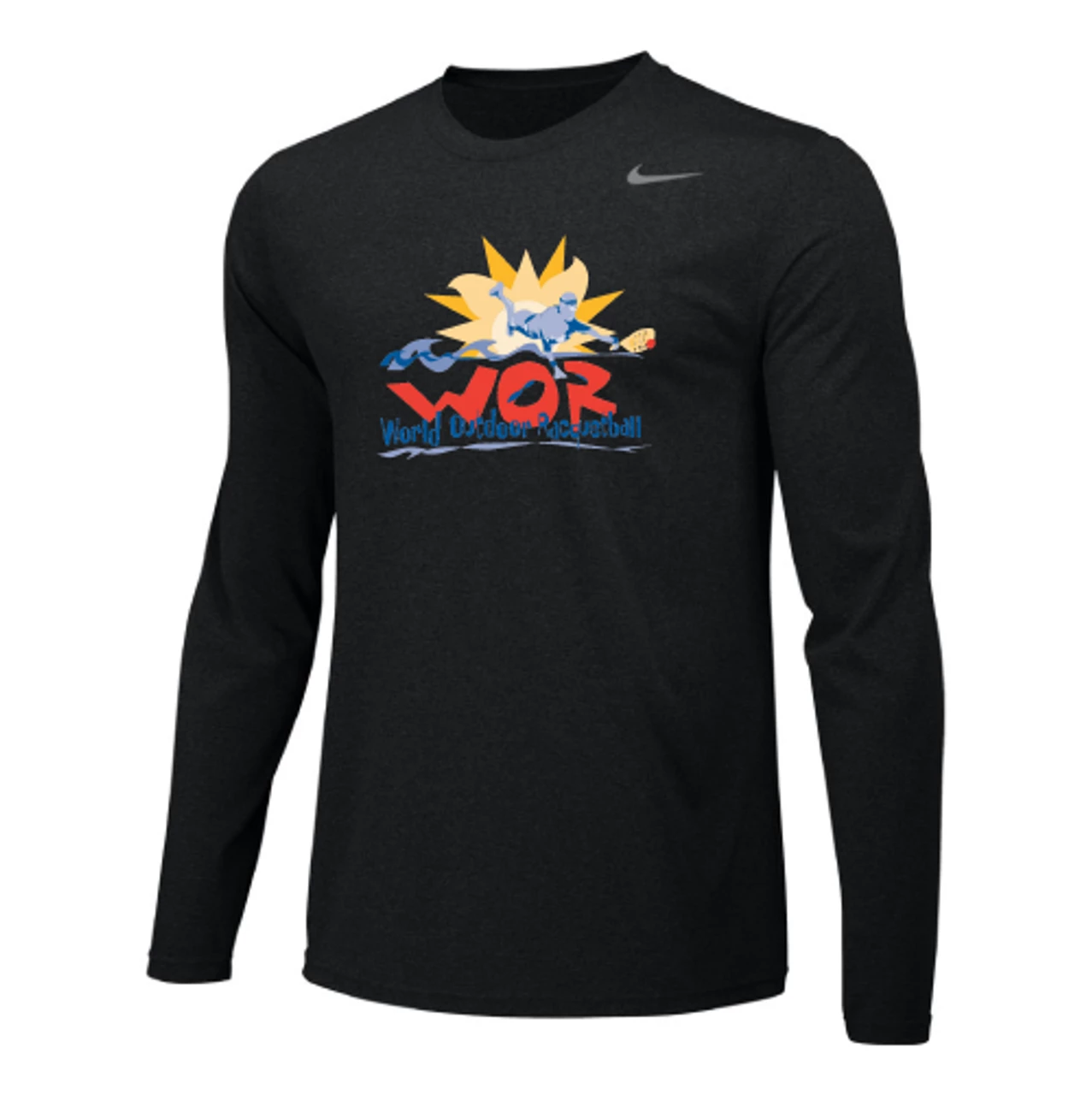 Nike Women's USA Racquetball World Outdoor L/S Dri-Fit Cotton Tee - Black