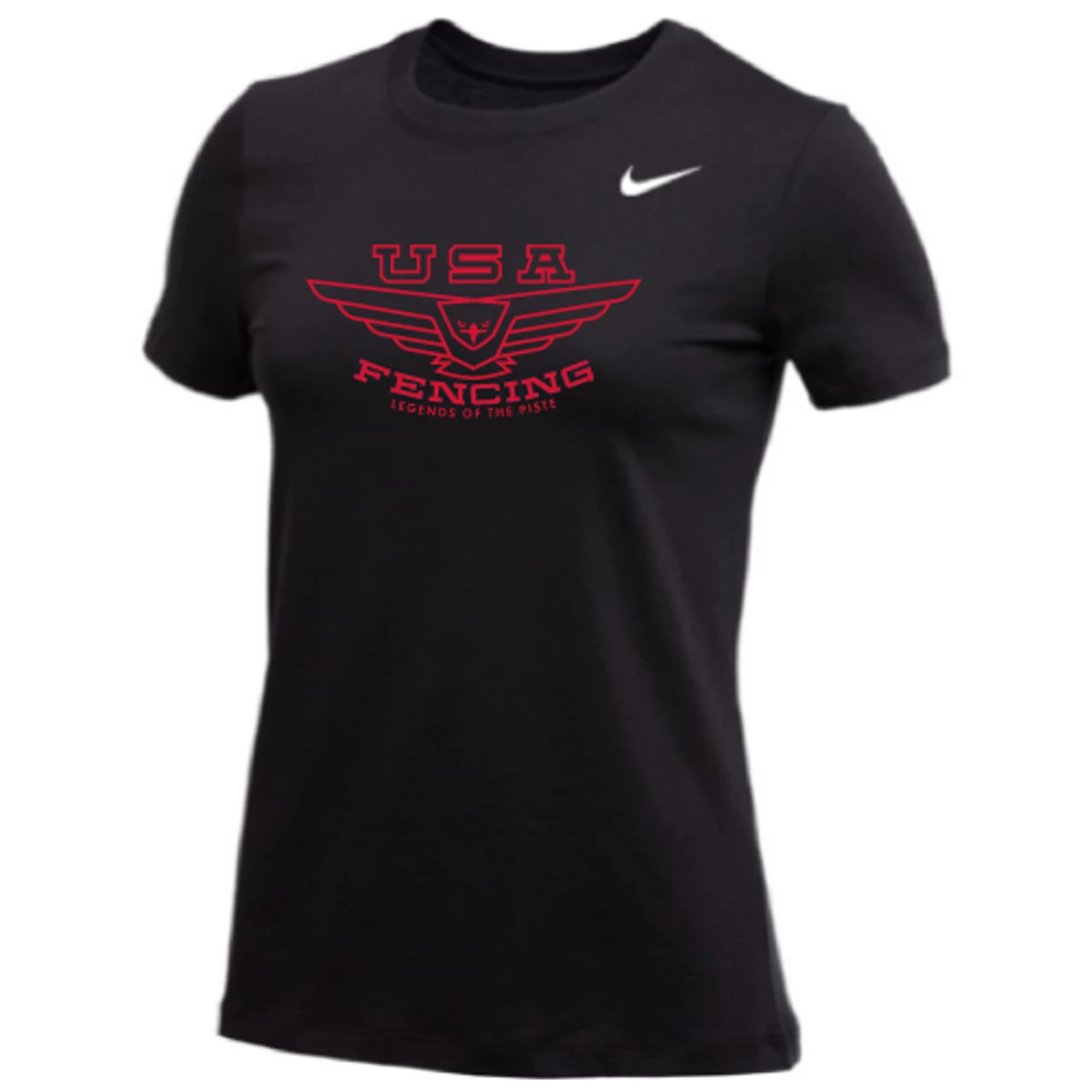 Nike Women's USA Fencing Legends Of The Piste Tee - Black/Red