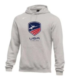 Nike Men's USA Fencing Club Fleece Hoodie - Grey