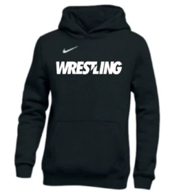 Nike Youth Wrestling Pullover Club Fleece Hoodie - Black/White