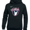 Nike Youth USAW Pullover Club Fleece Hoodie - Black/White