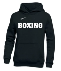 Nike Youth Boxing Pullover Club Fleece Hoodie - Black/White