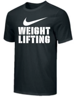 Nike Men's Weightlifting Stacked Tee - Black