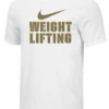 Nike Women's Weightlifting Stacked Tee - White/Gold