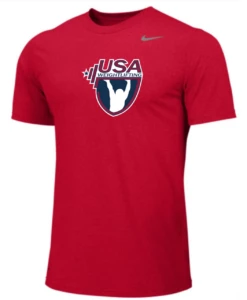 Nike Youth USA Weightlifting Team Legend SS Crew - Scarlet
