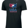 Nike Youth USA Wrestling Team Legend SS Crew - Black.
