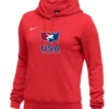 Nike Women's USA Wrestling Club Fleece Pullover Hoodie - Scarlet