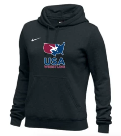 Nike Women's USA Wrestling Club Fleece Pullover Hoodie - Black