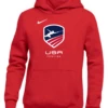 Nike Youth USA Fencing Club Fleece Pullover Hoodie - Scarlet
