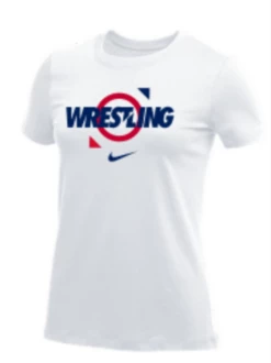 Nike Women's Wrestling Tee - White/Red/Blue