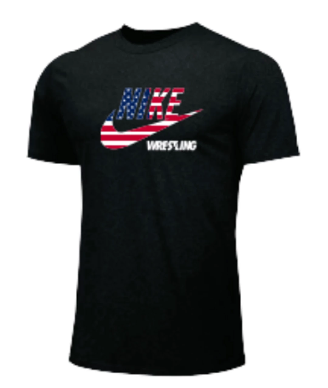 Nike Men's Wrestling USA Flag Tee - Black