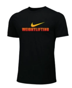 Nike Men's Weightlifting Tee - Black/Orange/Yellow