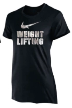 Nike Women's Weightlifting Tape Tee - Black