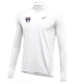 Nike Men's USA Weightlifting 1/2 Zip Top - White