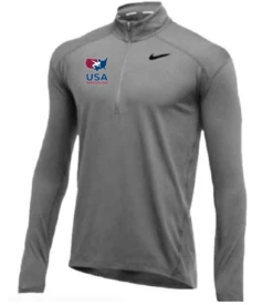 Nike Men's USA Wrestling 1/2 Zip Top - Grey