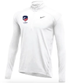 Nike Men's USA Fencing 1/2 Zip Top - White