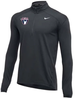 Nike Men's USA Weightlifting 1/2 Zip Top - Charcoal