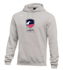 Nike Men's USA Parafencing Club Fleece Pullover Hoodie - Heather Grey