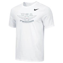 Nike Men's USA Fencing Legends Of The Piste Tee - White/Silver