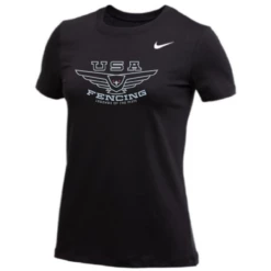 Nike Women's USA Fencing Legends Of The Piste Tee - Black/Silver