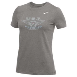 Nike Women's USA Fencing Legends Of The Piste Tee - Grey/Silver
