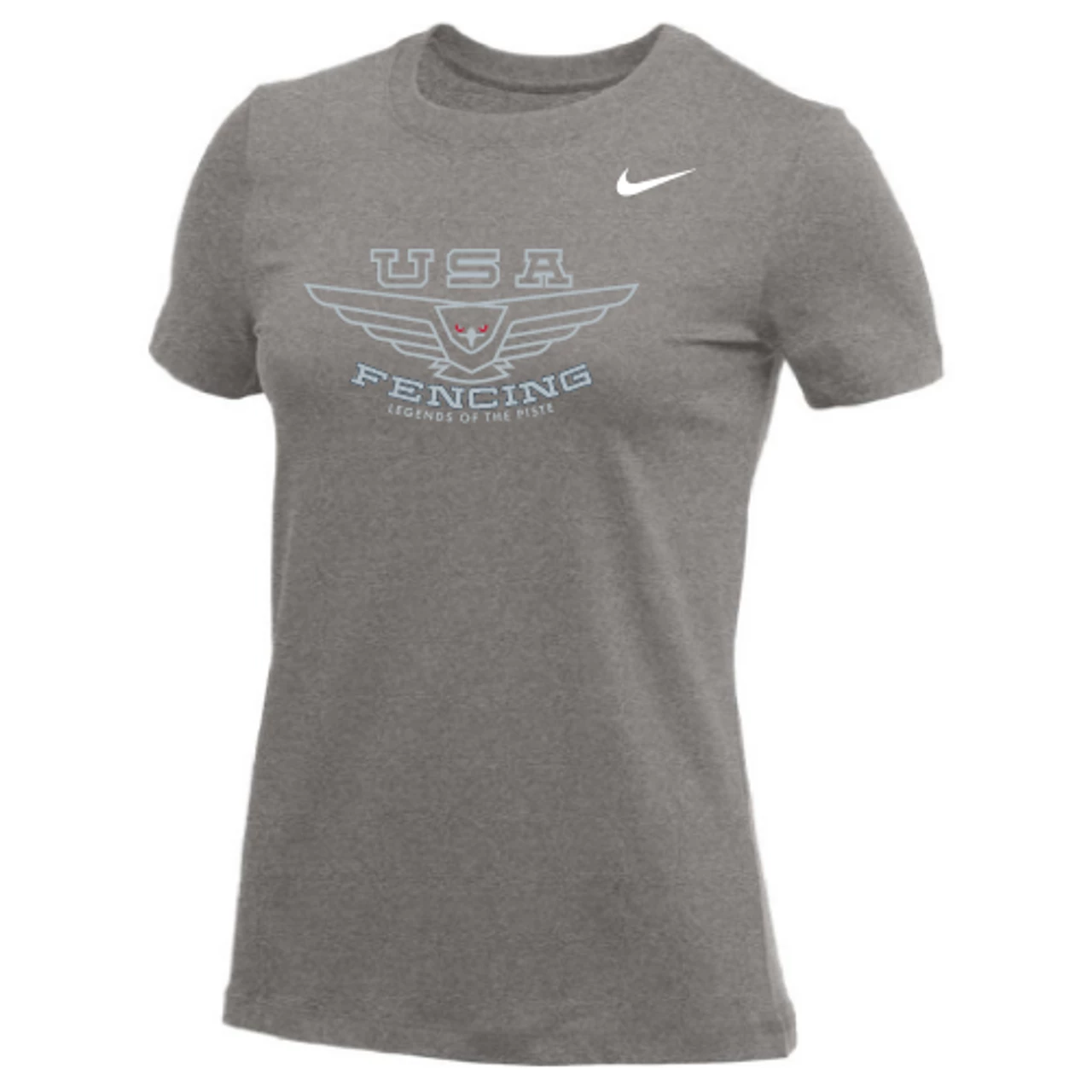 Nike Women's USA Fencing Legends Of The Piste Tee - Grey/Silver