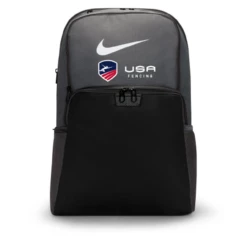 Nike USA Fencing Brasilia Training Backpack - Grey/Black