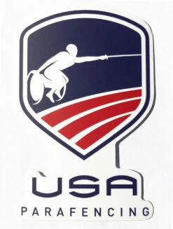 USAF Parafencing 4.5 Inch Vinyl Sticker - Red/Blue/White