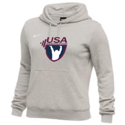 Nike Women's USA Weightlifting Club Fleece Hoodie - Grey