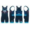 Nike Youth USA Wrestling Paris Tour Wrestling Singlet - Navy