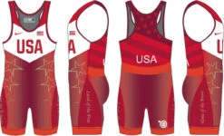 Nike Women's USA Wrestling Star Tour Wrestling Singlet - Red