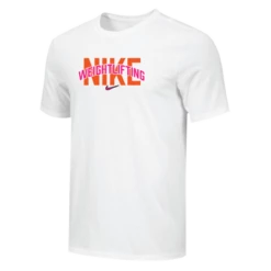 Nike Men's Weightlifting Arch Tee - White/Pink/Orange