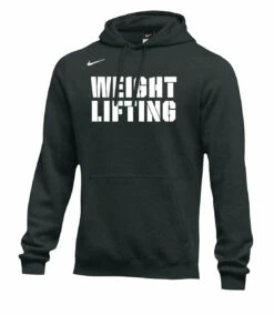 Nike Men's Weightlifting Stacked Club Fleece Hoodie - Black/White