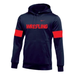 Nike Men's Wrestling Therma-Fit Training Hoodie - Navy/Red