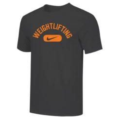 Nike Men's Weightlifting Swoosh Tee - Black/Fluorescent Orange