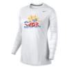 Nike Women's World Outdoor Racquetball Team Legend LS Crew - White
