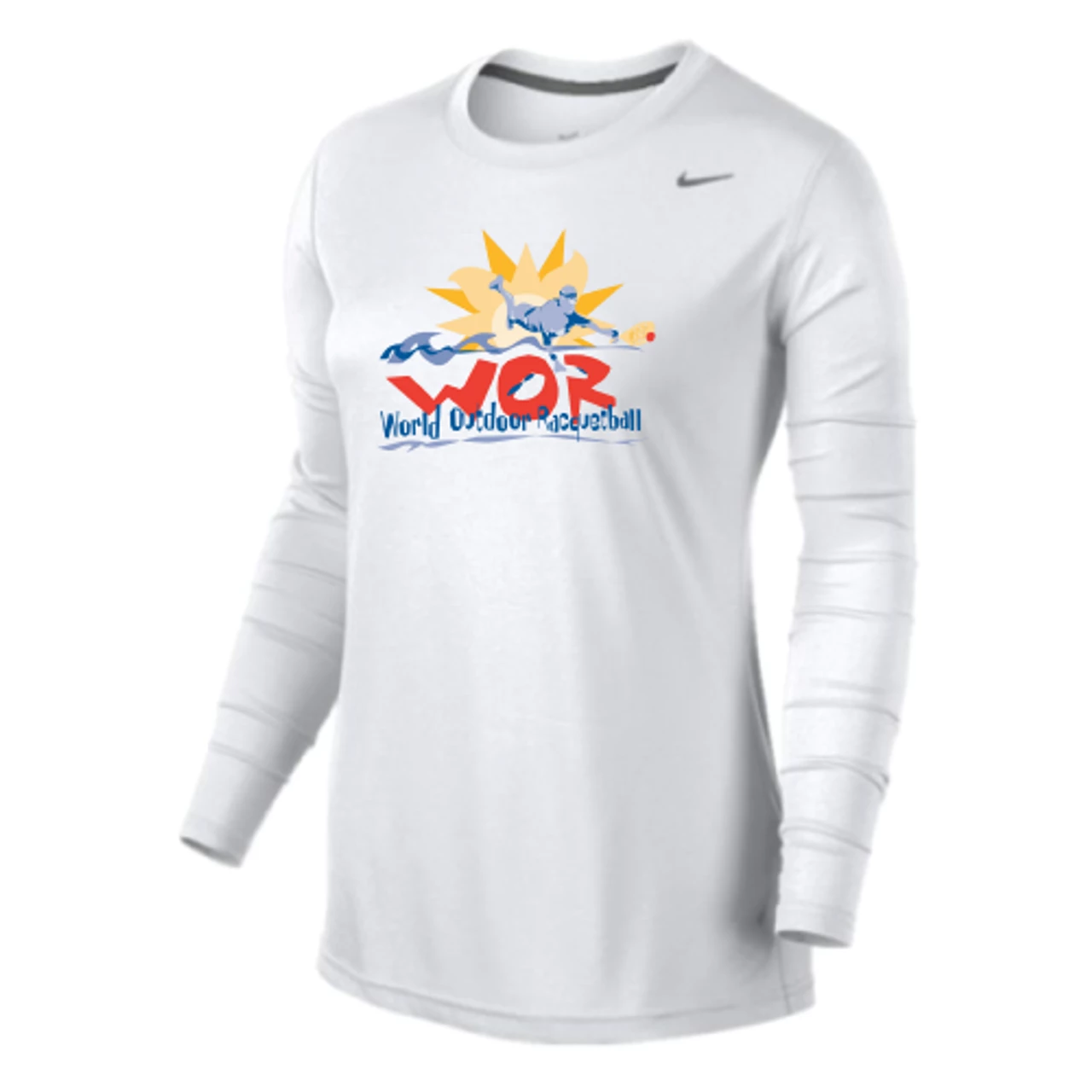 Nike Women's World Outdoor Racquetball Team Legend LS Crew - White