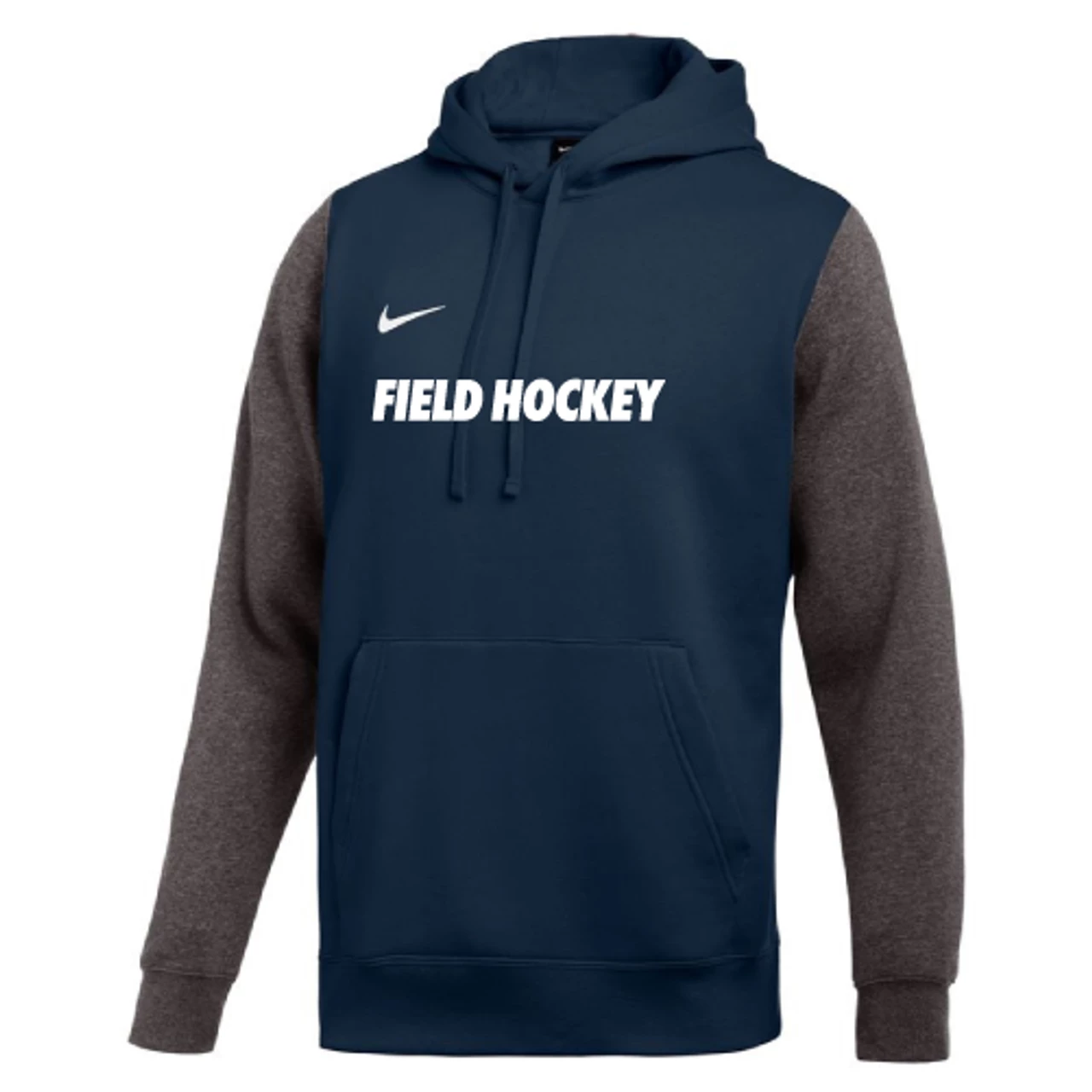 Nike Men's Field Hockey Club Fleece Color Block Hoodie - Navy/Grey