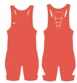 Nike Youth Grappler Elite Wrestling Singlet - Orange / White