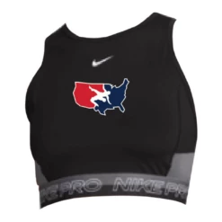 Nike Women's USA Wrestling Pro Dri-Fit Crop Tank - Black