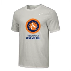 Nike Youth UWW Circle Logo Tee - Grey/Orange/Blue